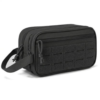 BikeBag Dopp Kit in black, three quarter view from the left