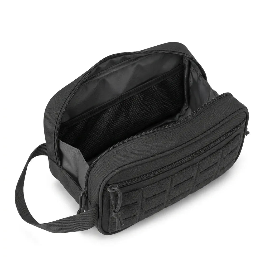 BikeBag Dopp Kit opened, showing the main compartment